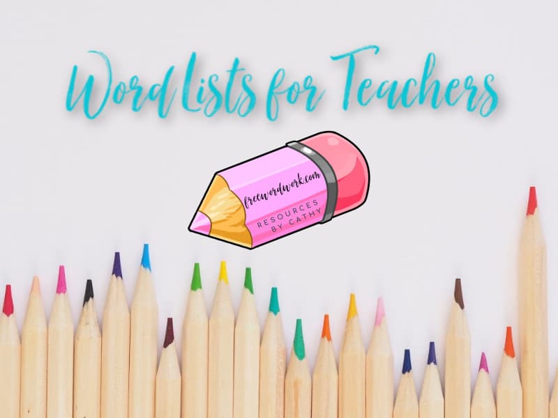 Word Lists for Teachers