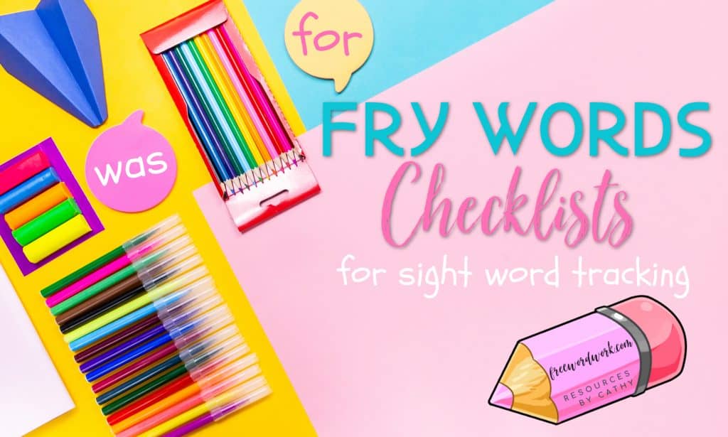 Fry Word Checklists