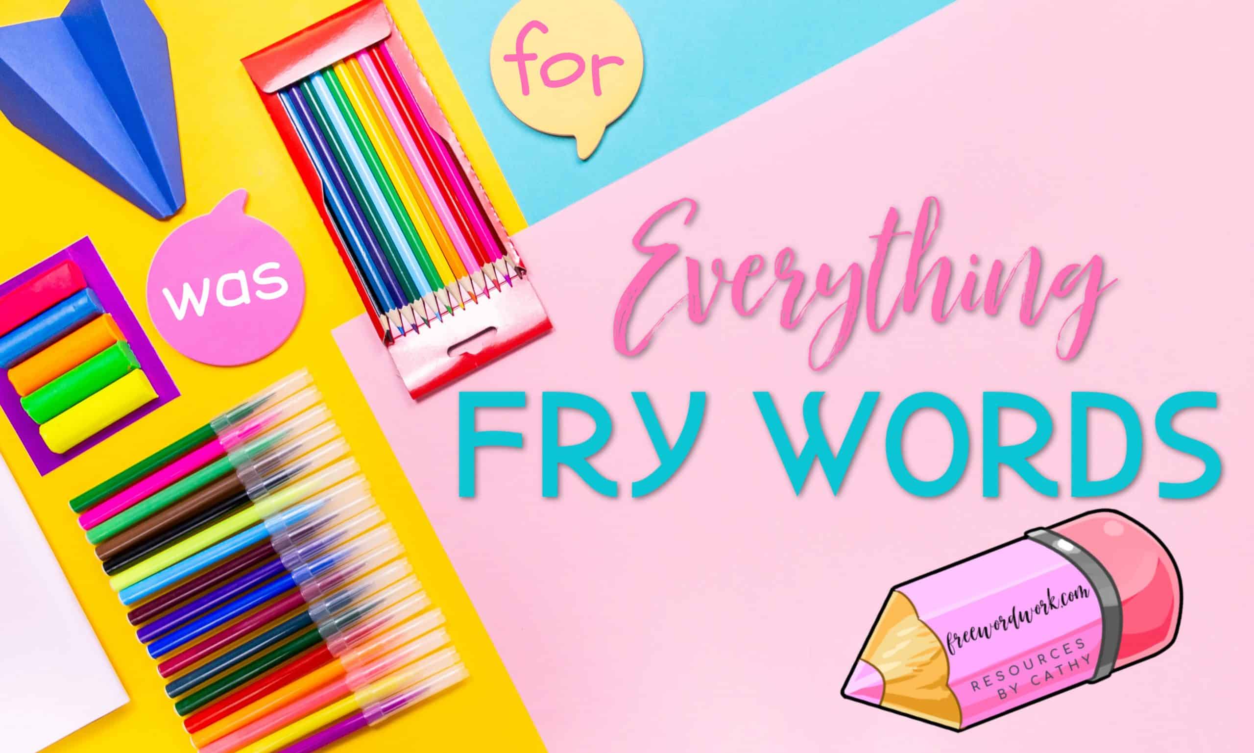 introduction-to-fry-sight-words-free-word-work