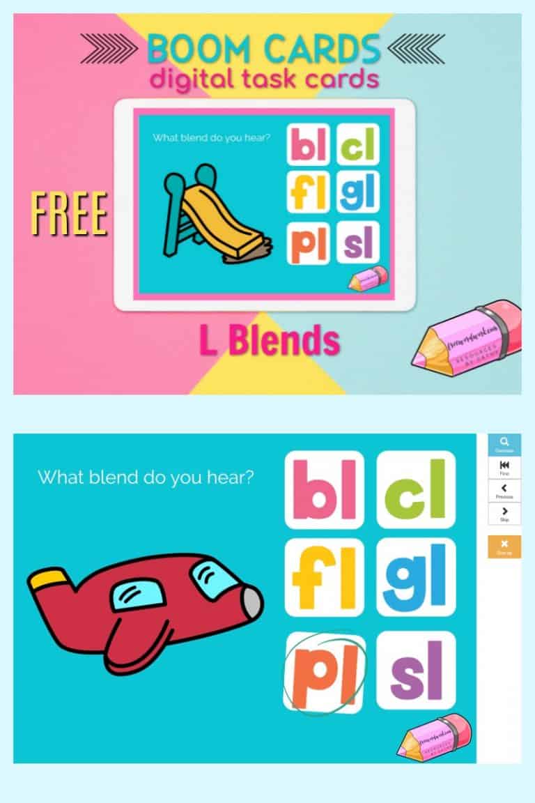 L Blends Boom Cards - Free Word Work