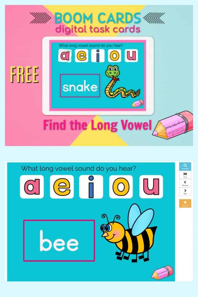 Free Long Vowel Boom Cards from freewordwork.com