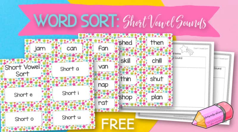 Short Vowel Sort Printable