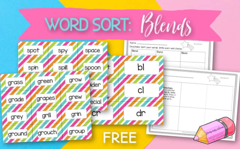 This free blend word sort can become a word work center during your literacy rotations in your classrooms.