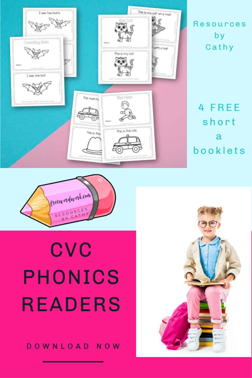 Phonics Readers CVC Short A Free Word Work