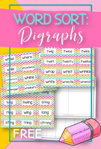 This free digraph word sort can become a word work center during your literacy rotations in your classrooms.