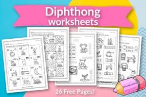 Diphthong Worksheets - Free Word Work