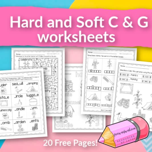 hard and soft c g worksheets free word work