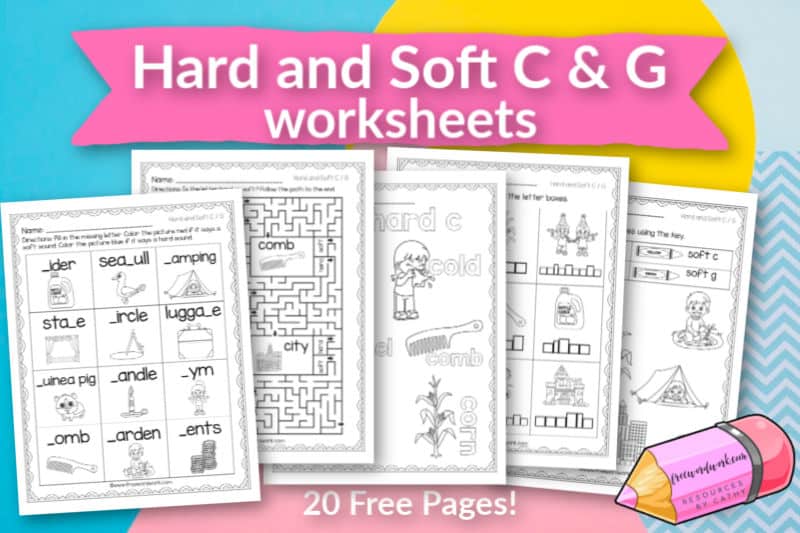 hard and soft g worksheet - no prep hard and soft c and g pages this ...