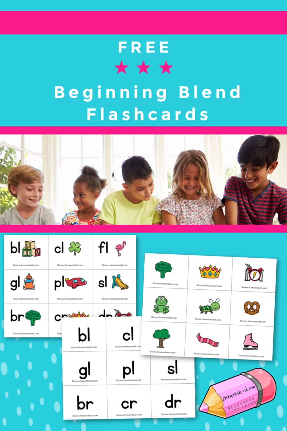 Beginning Blend Flashcards - Free Word Work