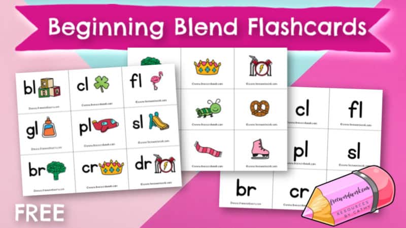 Beginning Blend Flashcards - Free Word Work