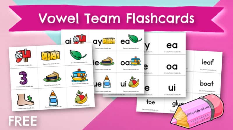 Vowel Teams Matching Game - ai - Matching pairs