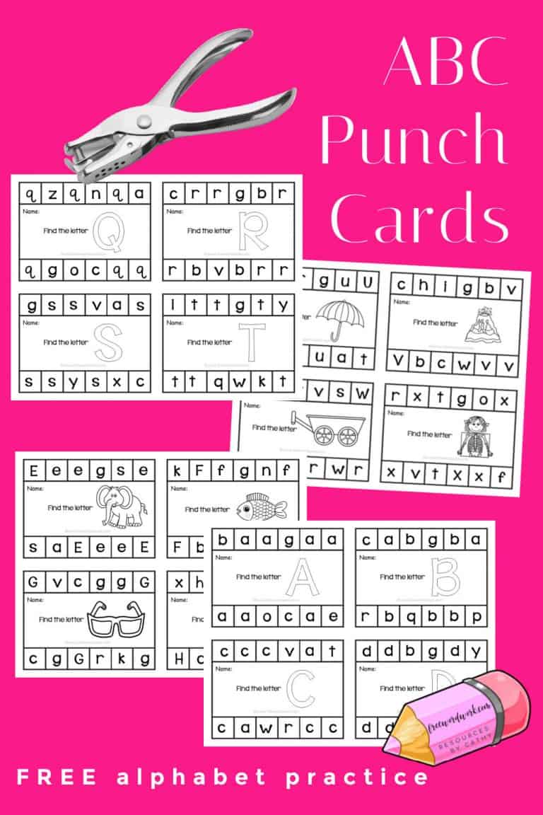 Alphabet Punch Cards - Free Word Work