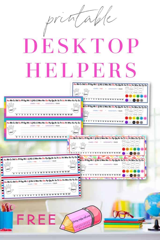 Printable Desktop Helpers Free Word Work