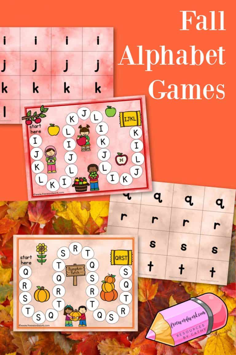 Fall Alphabet Games - Free Word Work