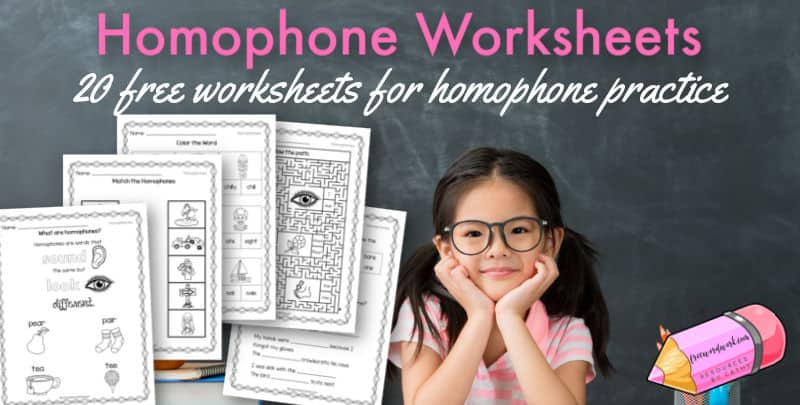 homophone worksheets free word work