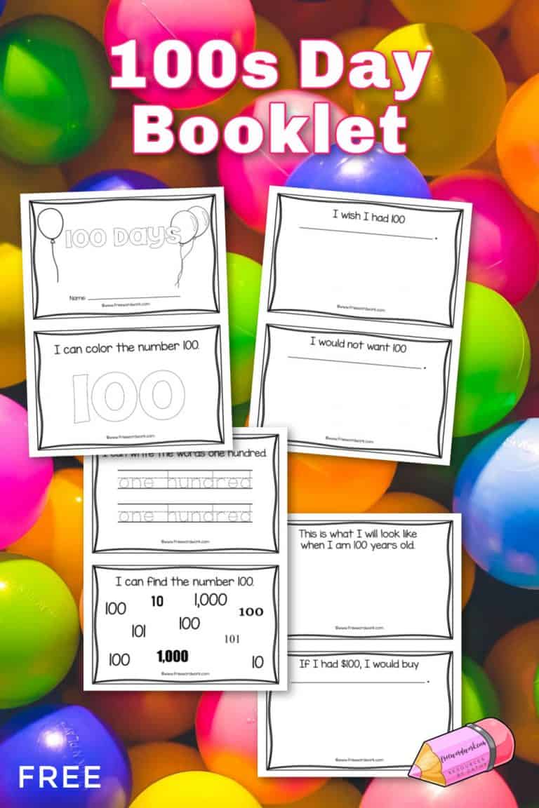 Hundreds Day Booklet - Free Word Work