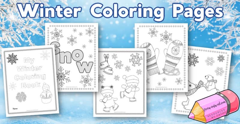 Winter Coloring Pages - Free Word Work