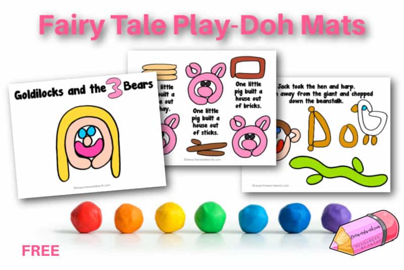 Fairy Tale Play-Doh Mats - Free Word Work