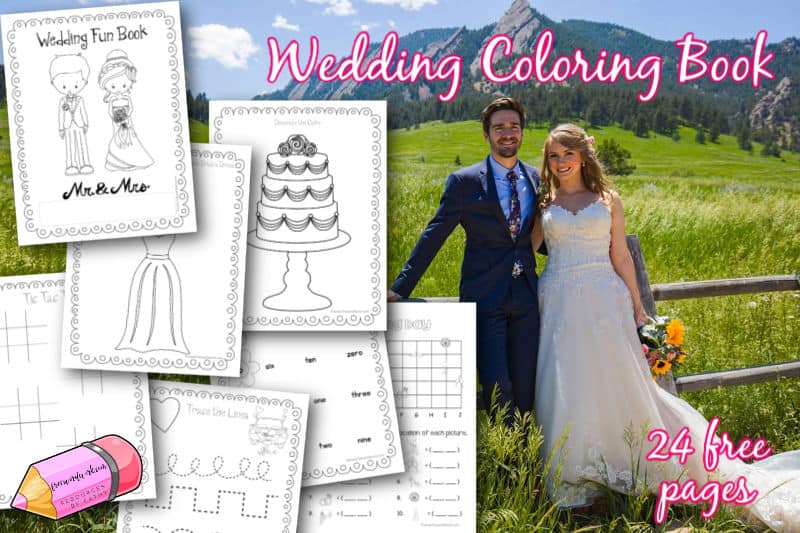 Printable Wedding Coloring & Activity Book - Free Word Work