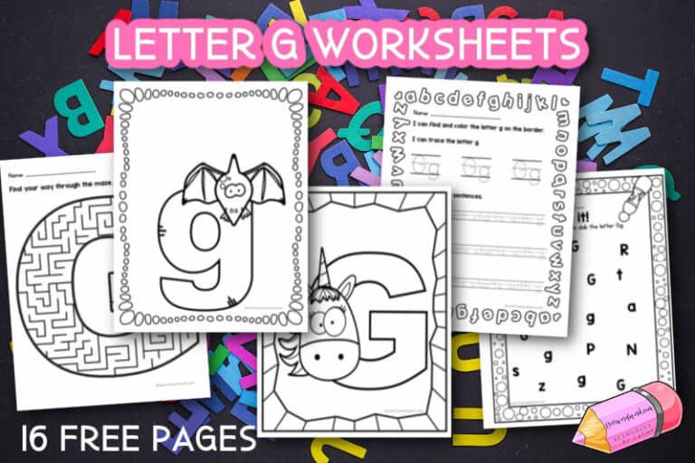 Letter G Worksheets - Free Word Work