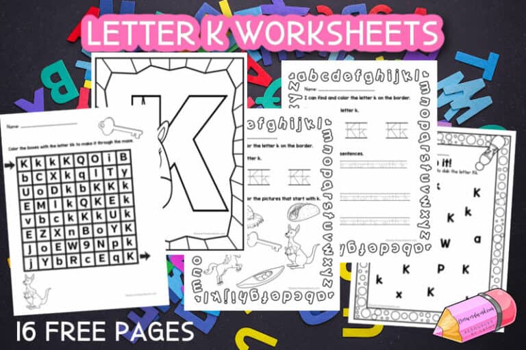 Letter K Worksheets - Free Word Work