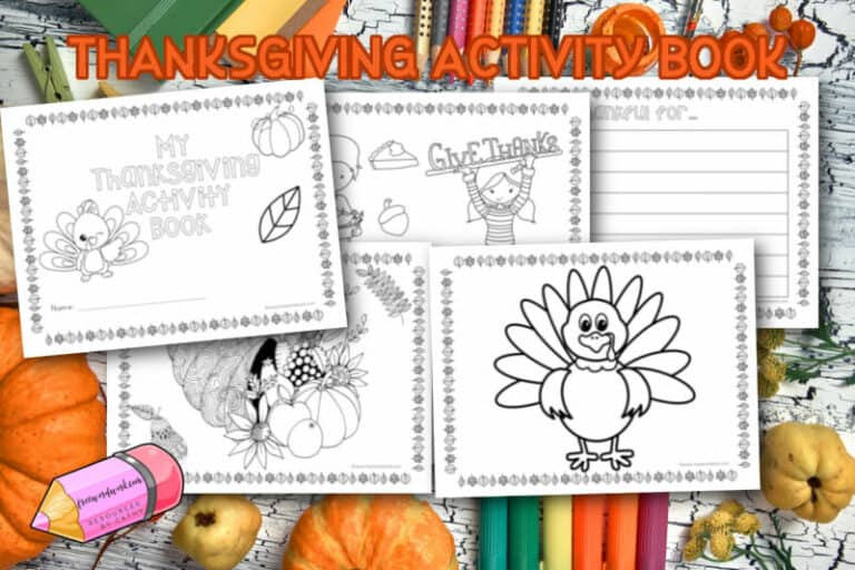 Thanksgiving Coloring Pages & Activity Book - Free Word Work